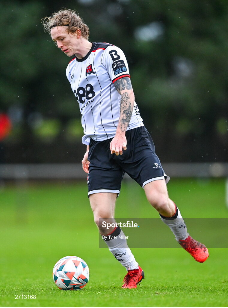 21 January 2024; Jamie Walker of Dundalk during the PTSB Leinster Senior Cup Group A match between Malahide United and Dundalk at Gannon Park in Malahide, Dublin. Photo by Tyler Miller/Sportsfile