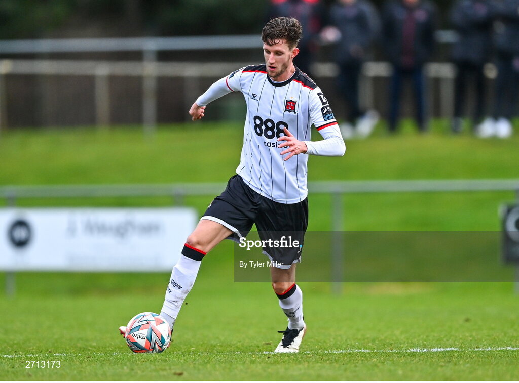 21 January 2024; Koen Oostenbrink of Dundalk during the PTSB Leinster Senior Cup Group A match between Malahide United and Dundalk at Gannon Park in Malahide, Dublin. Photo by Tyler Miller/Sportsfile