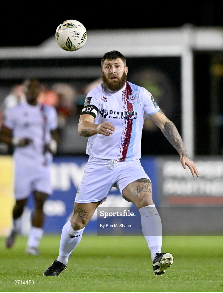 22 January 2024; Gary Deegan of Drogheda United during the PTSB Leinster Senior Cup Group A match between Drogheda United and Bohemians at Weaver's Park in Drogheda, Louth. Photo by Ben McShane/Sportsfile
