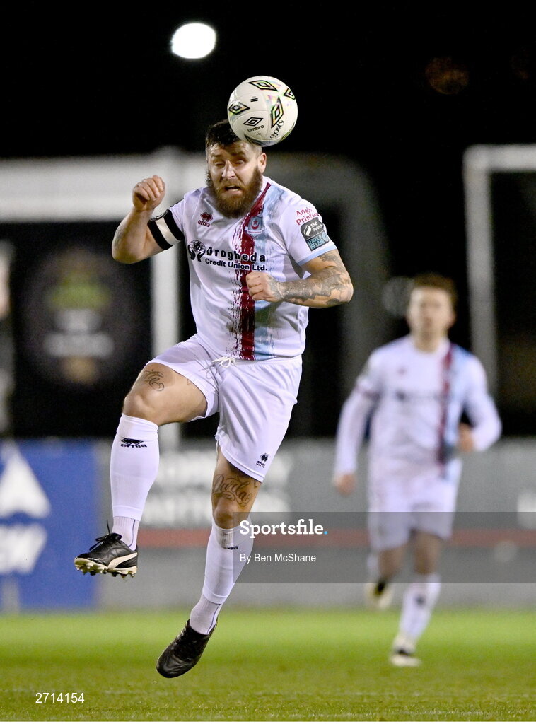 22 January 2024; Gary Deegan of Drogheda United during the PTSB Leinster Senior Cup Group A match between Drogheda United and Bohemians at Weaver's Park in Drogheda, Louth. Photo by Ben McShane/Sportsfile