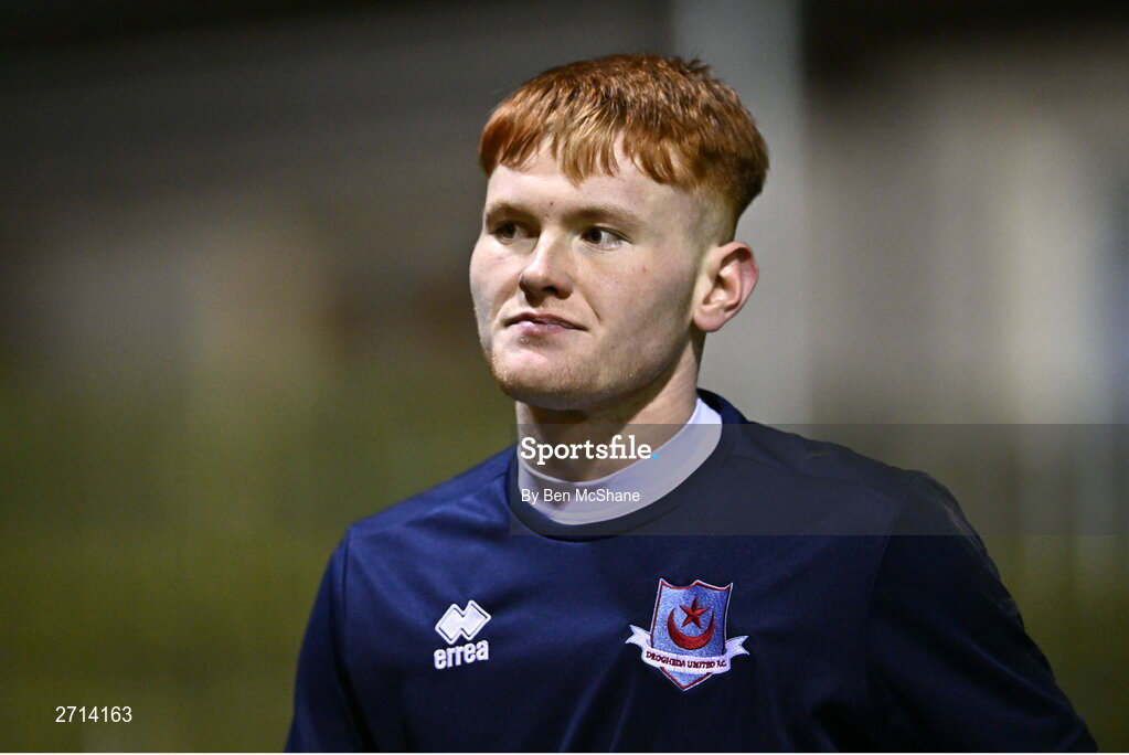 22 January 2024; Drogheda United goalkeeper Ryan Maher before the PTSB Leinster Senior Cup Group A match between Drogheda United and Bohemians at Weaver's Park in Drogheda, Louth. Photo by Ben McShane/Sportsfile