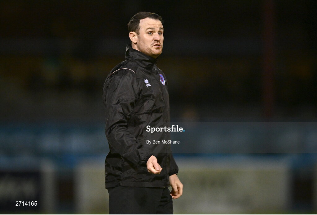 22 January 2024; Drogheda United assistant manager Daire Doyle before the PTSB Leinster Senior Cup Group A match between Drogheda United and Bohemians at Weaver's Park in Drogheda, Louth. Photo by Ben McShane/Sportsfile