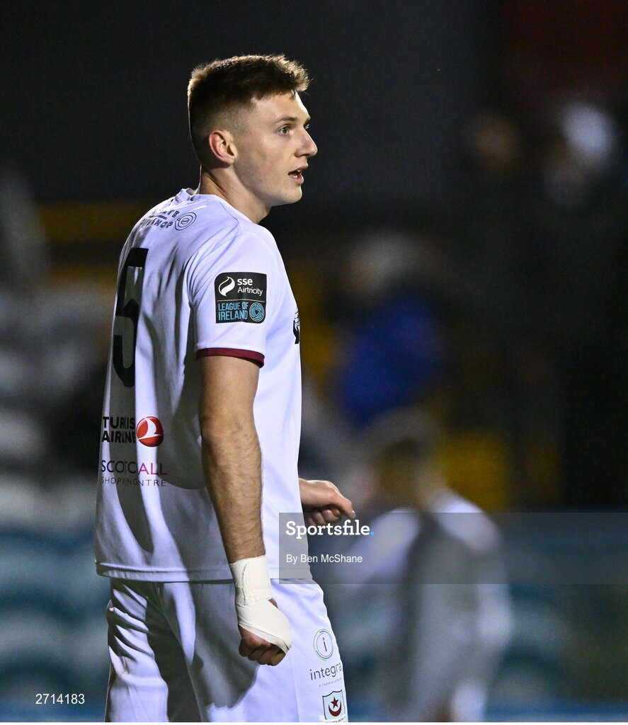 22 January 2024; Hayden Cann of Drogheda United during the PTSB Leinster Senior Cup Group A match between Drogheda United and Bohemians at Weaver's Park in Drogheda, Louth. Photo by Ben McShane/Sportsfile
