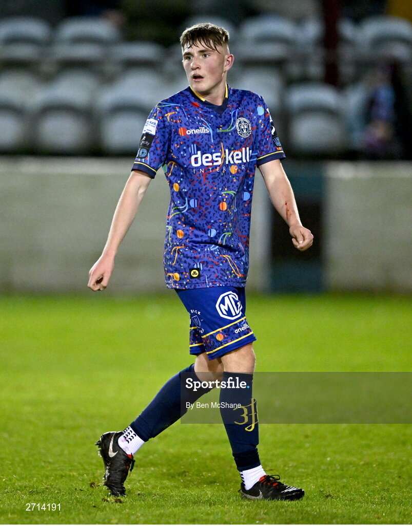22 January 2024; Josh Lyons of Bohemians during the PTSB Leinster Senior Cup Group A match between Drogheda United and Bohemians at Weaver's Park in Drogheda, Louth. Photo by Ben McShane/Sportsfile