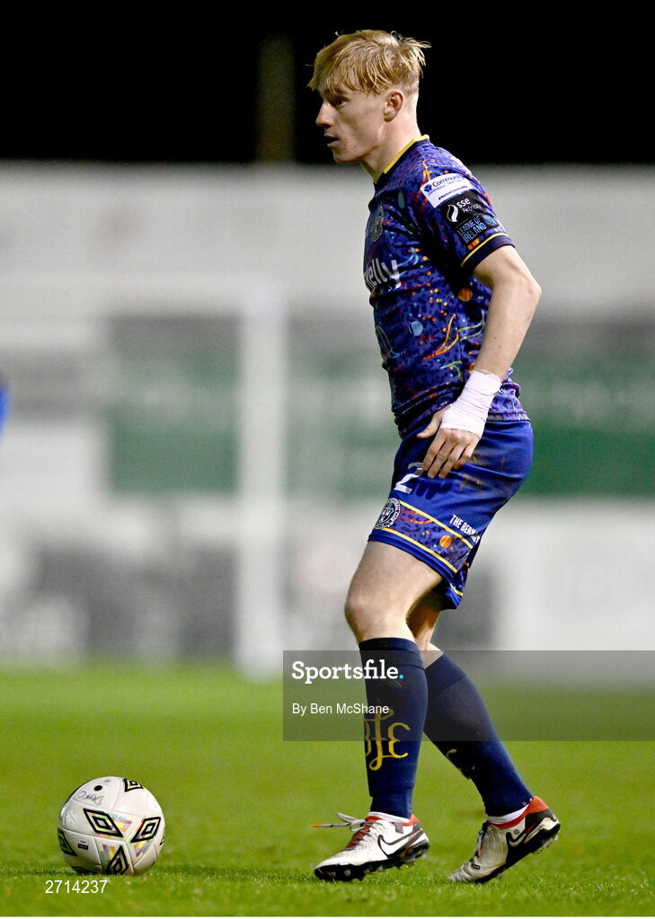 22 January 2024; Finn Cowper Gray of Bohemians during the PTSB Leinster Senior Cup Group A match between Drogheda United and Bohemians at Weaver's Park in Drogheda, Louth. Photo by Ben McShane/Sportsfile