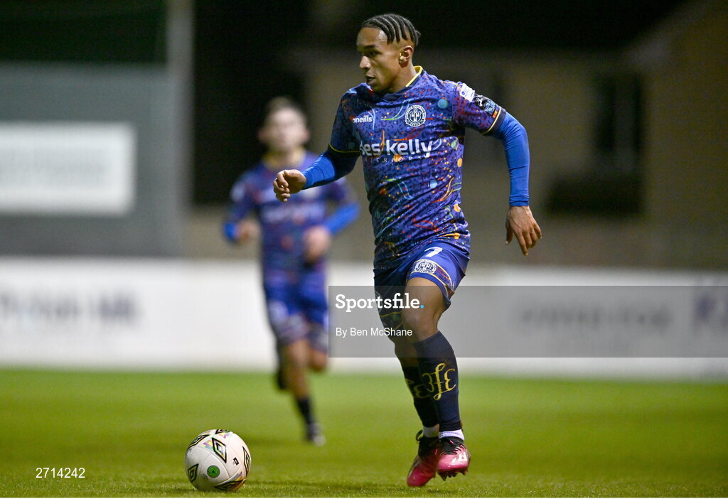 22 January 2024; Viktors Ohvovoriole of Bohemians during the PTSB Leinster Senior Cup Group A match between Drogheda United and Bohemians at Weaver's Park in Drogheda, Louth. Photo by Ben McShane/Sportsfile
