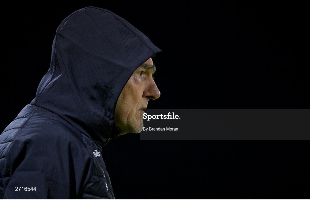 27 January 2024; Derry manager Mickey Harte during the Allianz Football League Division 1 match between Kerry and Derry at Austin Stack Park in Tralee, Kerry. Photo by Brendan Moran/Sportsfile