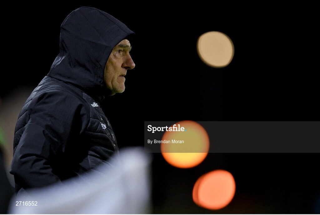 27 January 2024; Derry manager Mickey Harte during the Allianz Football League Division 1 match between Kerry and Derry at Austin Stack Park in Tralee, Kerry. Photo by Brendan Moran/Sportsfile