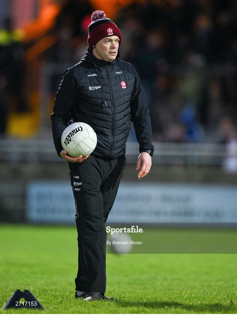 27 January 2024; Derry selector Paul McFlynn before the Allianz Football League Division 1 match between Kerry and Derry at Austin Stack Park in Tralee, Kerry. Photo by Brendan Moran/Sportsfile