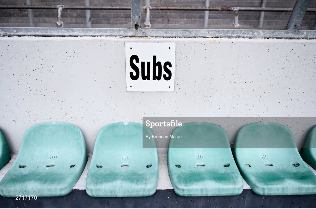 27 January 2024; Substitutes seats are seen before the Allianz Football League Division 1 match between Kerry and Derry at Austin Stack Park in Tralee, Kerry. Photo by Brendan Moran/Sportsfile