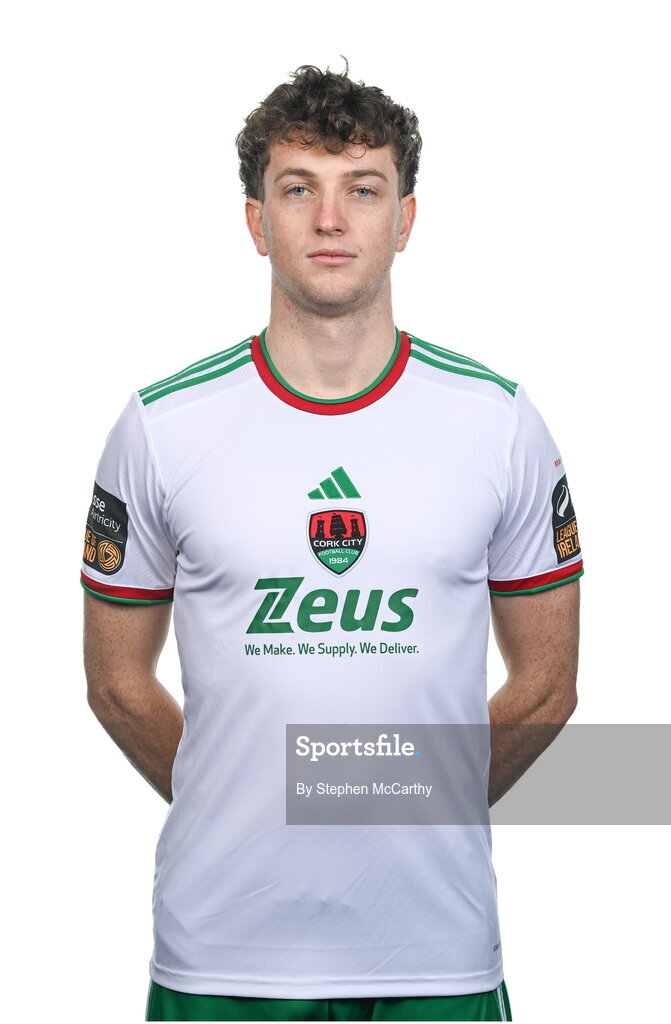 29 January 2024; Cian Bargary poses for a portrait during a Cork City FC squad portraits session at Bishopstown Stadium in Cork. Photo by Stephen McCarthy/Sportsfile