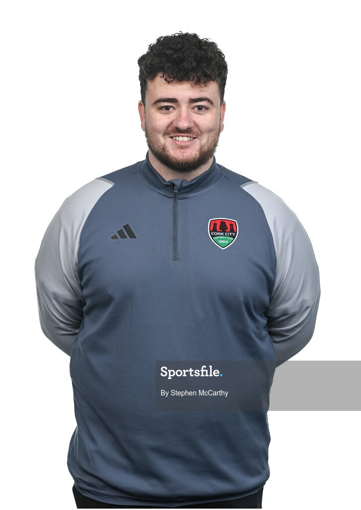 29 January 2024; Marketing executive Aaron Howey poses for a portrait during a Cork City FC squad portraits session at Bishopstown Stadium in Cork. Photo by Stephen McCarthy/Sportsfile
