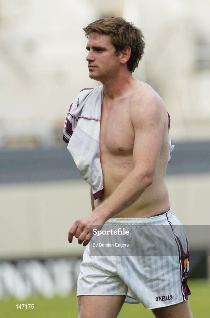 17 July 2004; Galway's Paul Clancy leaves the field after defeat to Tyrone. Bank of Ireland Senior Football Championship Qualifier, Round 3, Tyrone v Galway, Croke Park, Dublin. Picture credit; Damien Eagers / SPORTSFILE