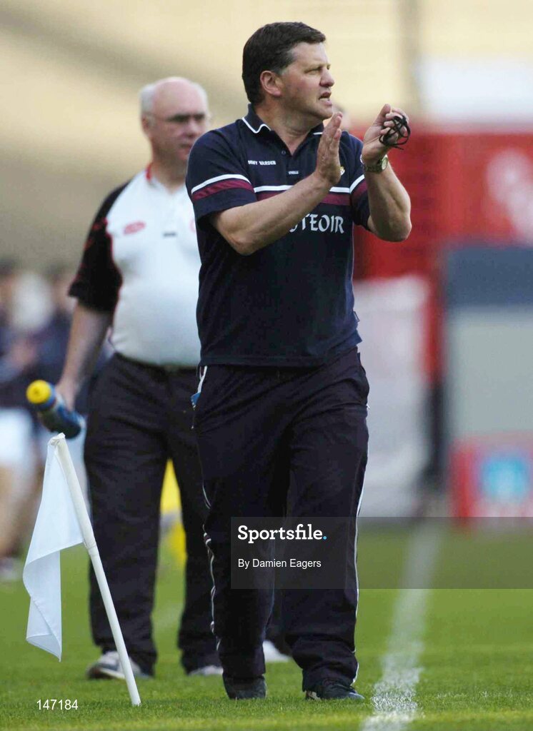 17 July 2004; Galway manager John O'Mahony on the sideline during the game. Bank of Ireland Senior Football Championship Qualifier, Round 3, Tyrone v Galway, Croke Park, Dublin. Picture credit; Damien Eagers / SPORTSFILE