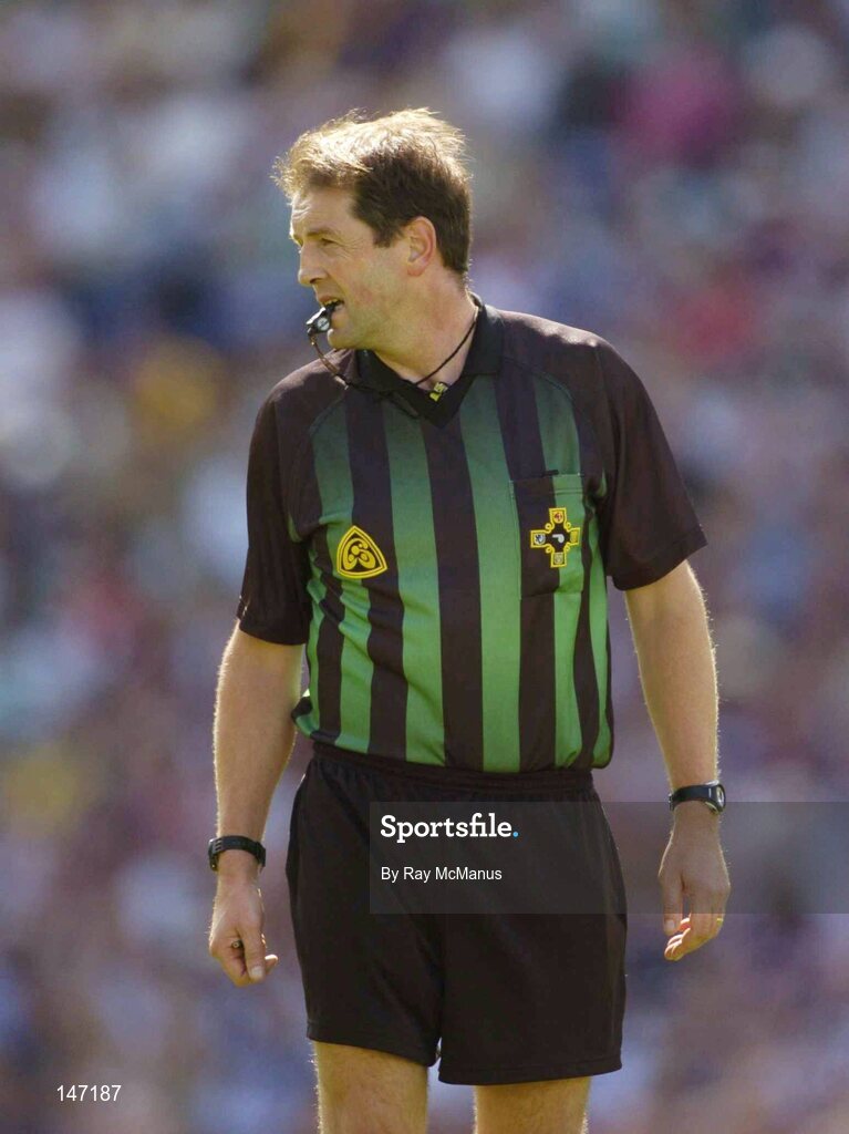 17 July 2004; Referee Michael Monahan. Bank of Ireland Senior Football Championship Qualifier, Round 3, Tyrone v Galway, Croke Park, Dublin. Picture credit; Ray McManus / SPORTSFILE