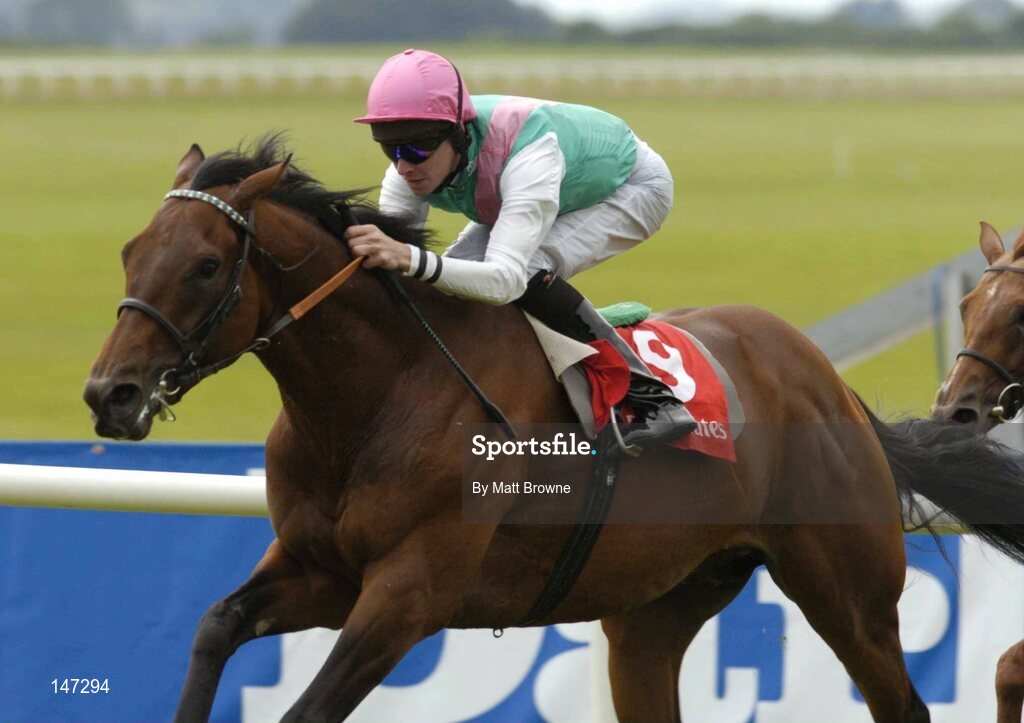 18 July 2004; Trade Fair, with Richard Hughes up, on their way to winning the Emirates Airline Minstrel Stakes. Curragh Racecourse, Co. Kildare. Picture credit; Matt Browne / SPORTSFILE