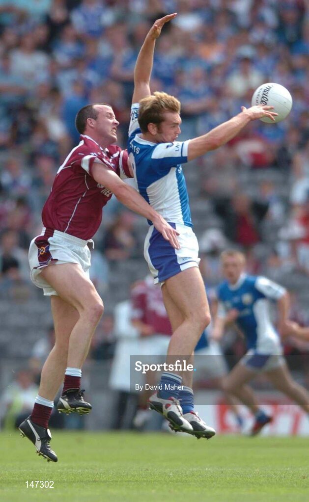 18 July 2004; Noel Garvan, Laois, in action against Rory O'Connell, Westmeath. Bank of Ireland Leinster Senior Football Championship Final, Laois v Westmeath, Croke Park, Dublin. Picture credit; David Maher / SPORTSFILE