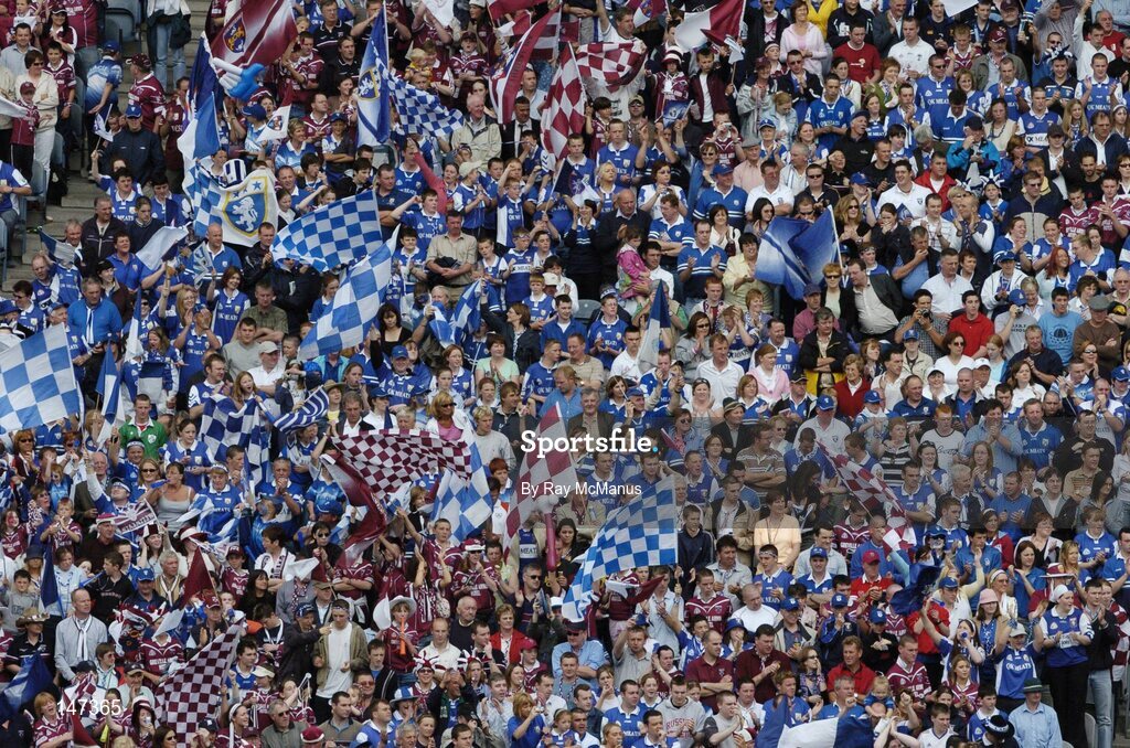 18 July 2004; Laois and Westmeath supporters before the game. Bank of Ireland Leinster Senior Football Championship Final, Laois v Westmeath, Croke Park, Dublin. Picture credit; Ray McManus / SPORTSFILE