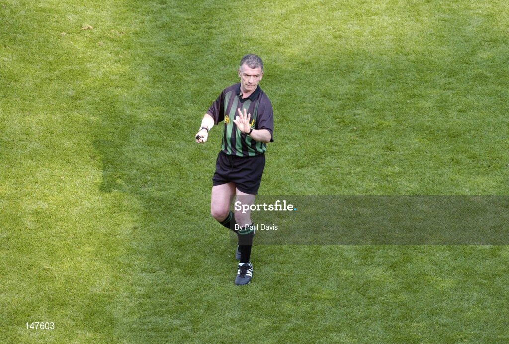 18 July 2004; Pat McEnaney, Referee. Bank of Ireland Leinster Senior Football Championship Final, Laois v Westmeath, Croke Park, Dublin. Picture credit; Ray McManus / SPORTSFILE