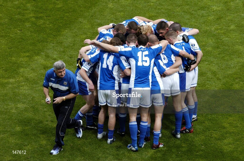 18 July 2004; Laois manager Mick O'Dwyer emerges after speaking to his team. Bank of Ireland Leinster Senior Football Championship Final, Laois v Westmeath, Croke Park, Dublin. Picture credit; Ray McManus / SPORTSFILE