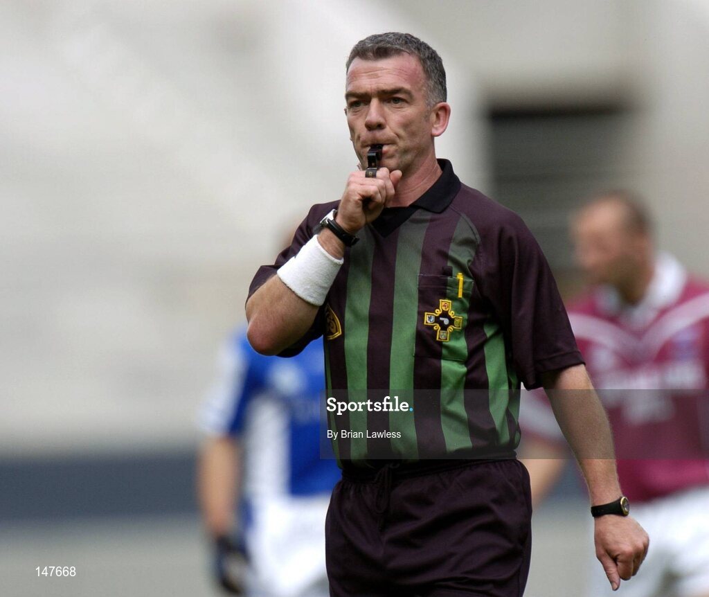 18 July 2004; Pat McEnaney, referee. Bank of Ireland Leinster Senior Football Championship Final, Laois v Westmeath, Croke Park, Dublin. Picture credit; Brian Lawless / SPORTSFILE