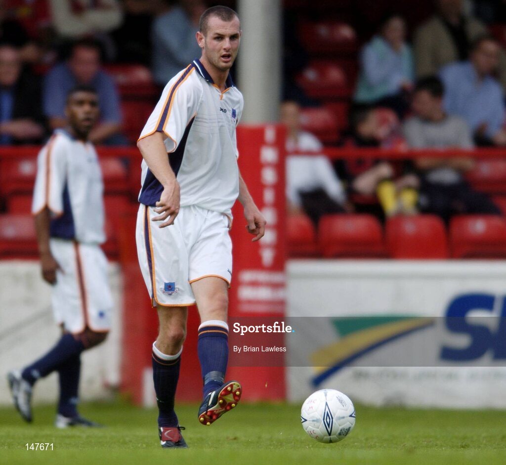 18 July 2004; Steven Grey, Drogheda United. eircom league, Premier Division, Shelbourne v Drogheda United, Tolka Park, Dublin. Picture credit; Brian Lawless / SPORTSFILE
