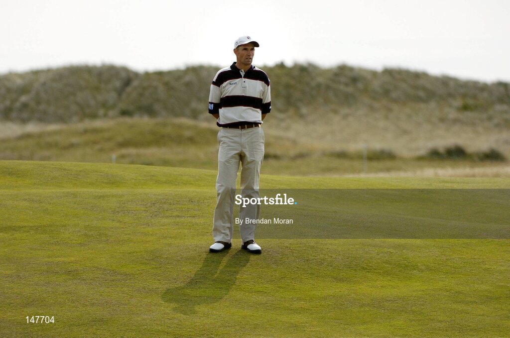21 July 2004; Padraig Harrington waits to take his second shot on the 3rd fairway. Nissan Irish Open Pro Am, County Louth Golf Club, Baltray, Co. Louth. Picture credit; Brendan Moran / SPORTSFILE