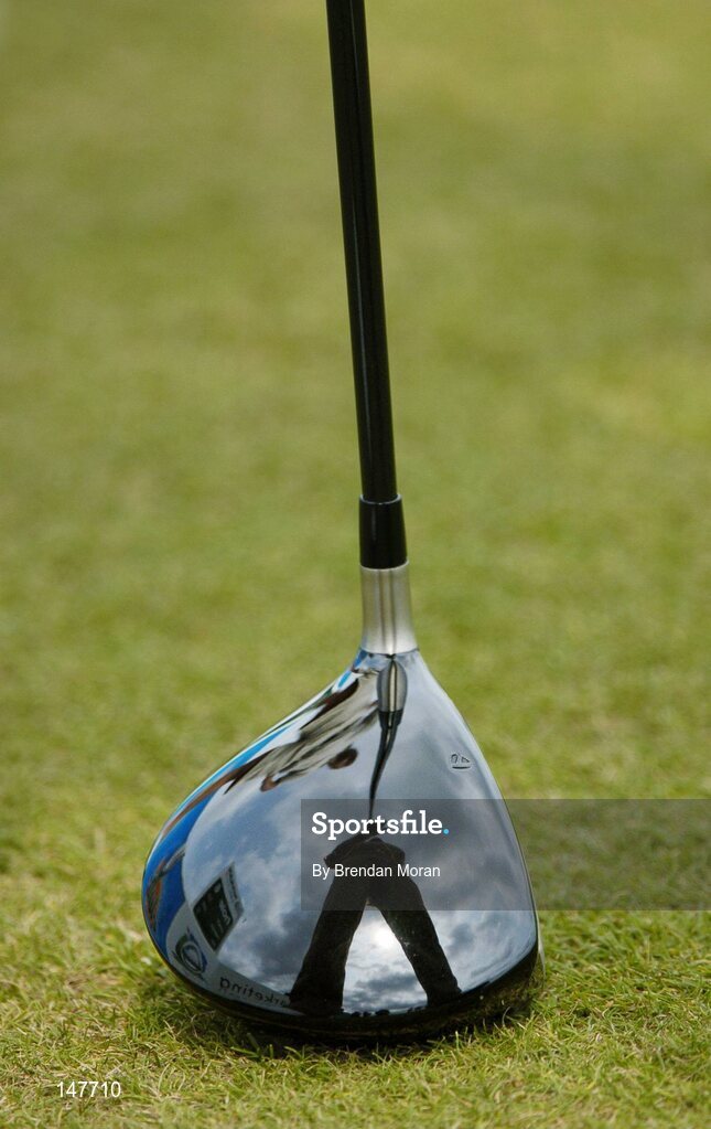 21 July 2004; Darren Clarke is reflected in his driver as he waits to tee off at the 6th tee box. Nissan Irish Open Pro Am, County Louth Golf Club, Baltray, Co. Louth. Picture credit; Brendan Moran / SPORTSFILE