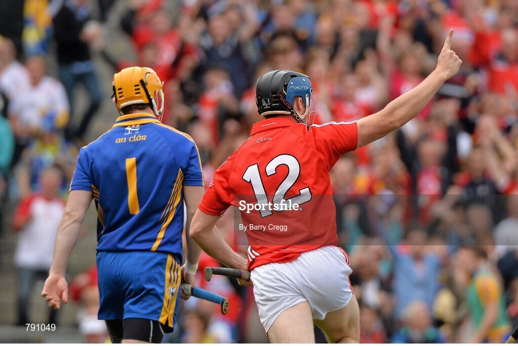 8 September 2013; Conor Lehane, Cork, celebrates after scoring his side's first goal. GAA Hurling All-Ireland Senior Championship Final, Cork v Clare, Croke Park, Dublin. Picture credit: Barry Cregg / SPORTSFILE