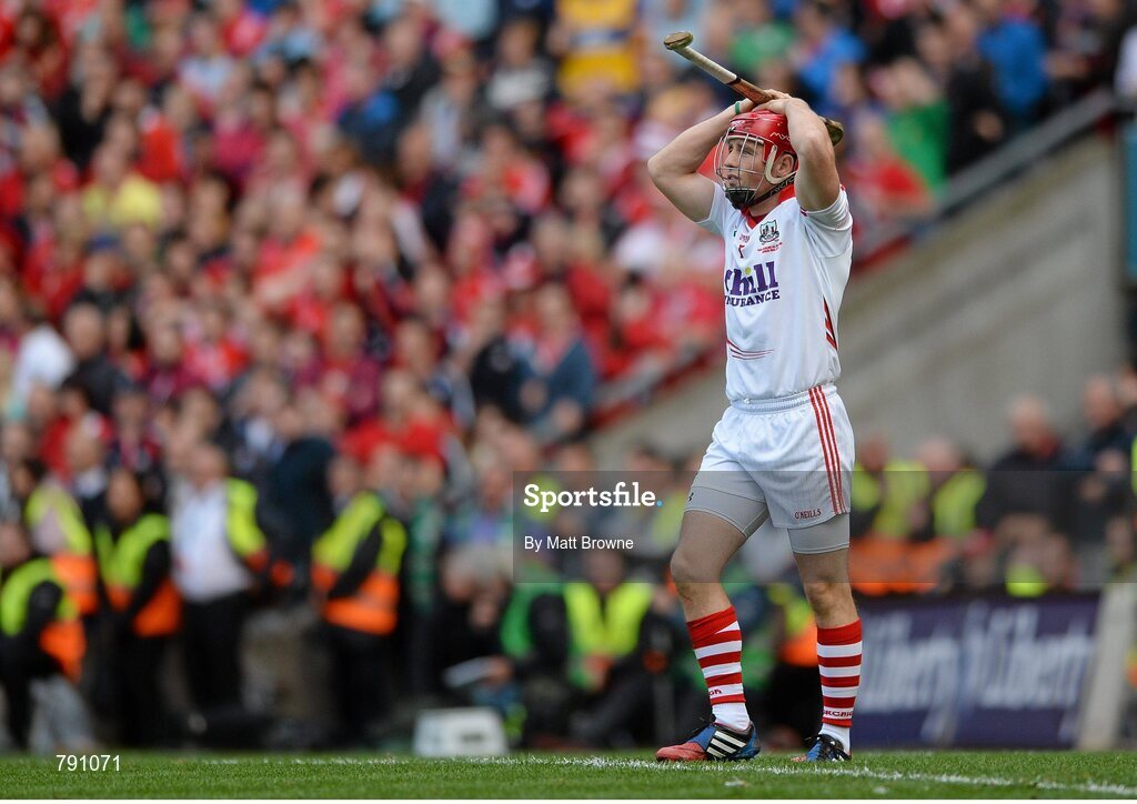 8 September 2013; Cork goalkeeper Anthony Nash reacts at the final whistle. GAA Hurling All-Ireland Senior Championship Final, Cork v Clare, Croke Park, Dublin. Picture credit: Matt Browne / SPORTSFILE