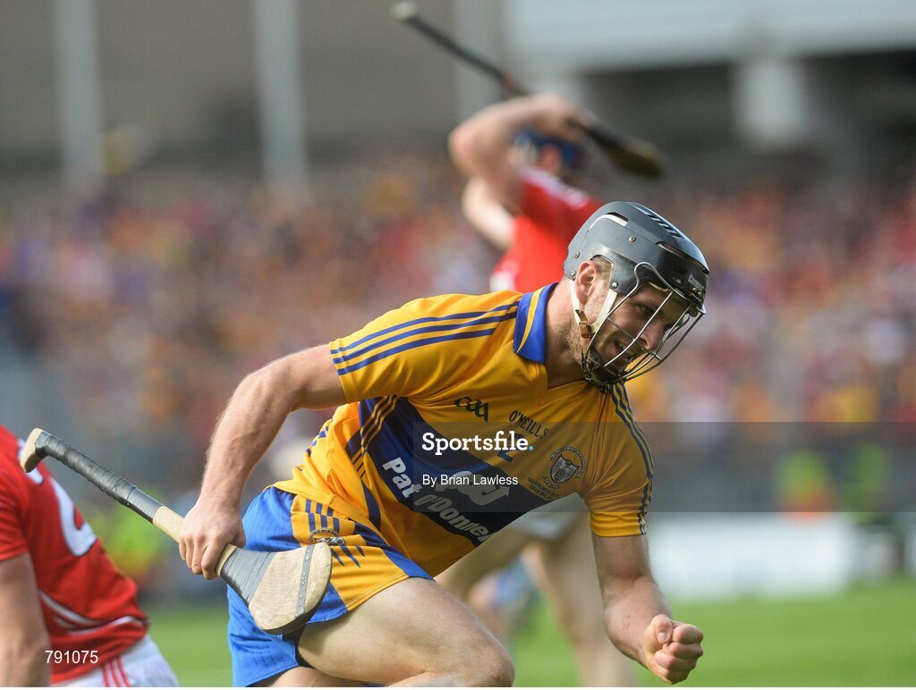 8 September 2013; Domhnall O'Donovan, Clare, celebrates after scoring the equalizing point. GAA Hurling All-Ireland Senior Championship Final, Cork v Clare, Croke Park, Dublin. Picture credit: Brian Lawless / SPORTSFILE