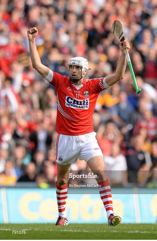 8 September 2013; Pa Cronin celebrates a late Cork score. GAA Hurling All-Ireland Senior Championship Final, Cork v Clare, Croke Park, Dublin. Picture credit: Stephen McCarthy / SPORTSFILE