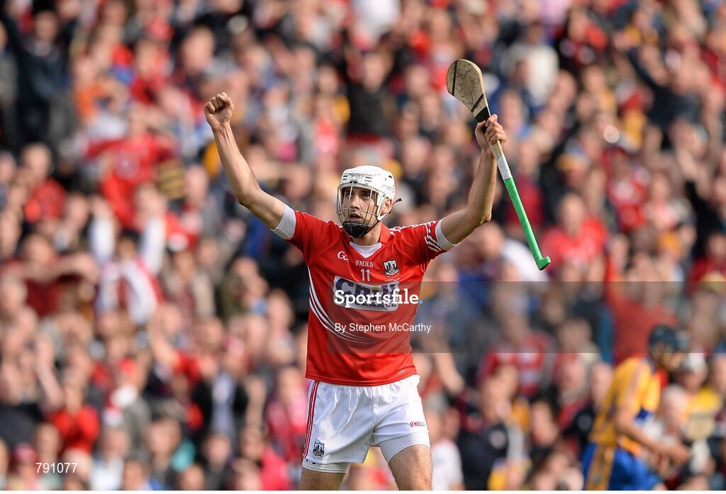 8 September 2013; Pa Cronin celebrates a late Cork score. GAA Hurling All-Ireland Senior Championship Final, Cork v Clare, Croke Park, Dublin. Picture credit: Stephen McCarthy / SPORTSFILE