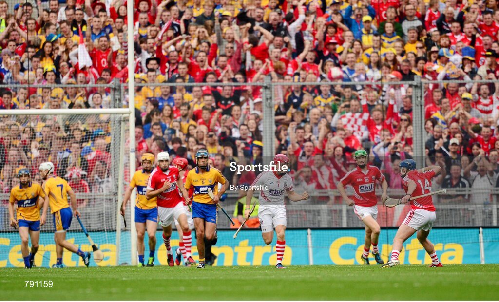 8 September 2013; Anthony Nash, Cork, celebrates after scoring his side's second goal. GAA Hurling All-Ireland Senior Championship Final, Cork v Clare, Croke Park, Dublin. Photo by Sportsfile