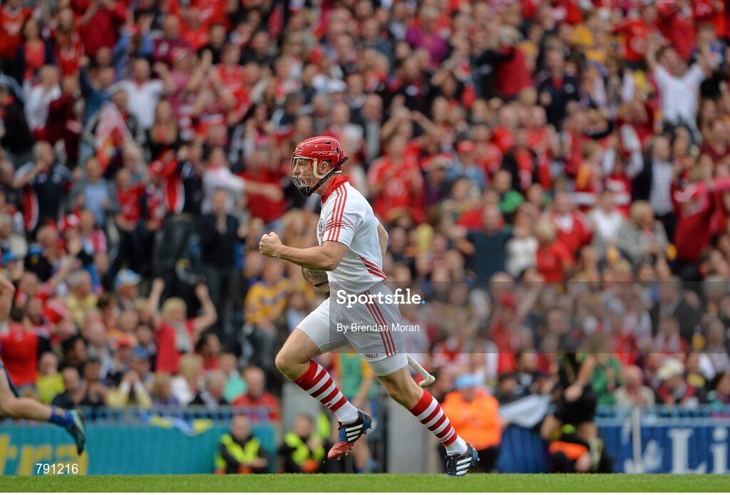 8 September 2013; Cork goalkeeper Anthony Nash celebrates after scoring a goal from a free. GAA Hurling All-Ireland Senior Championship Final, Cork v Clare, Croke Park, Dublin. Picture credit: Brendan Moran / SPORTSFILE