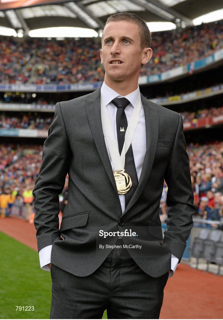 8 September 2013; Men's 50km walk world champion Robert Heffernan before being introducted to the crowd. GAA Hurling All-Ireland Senior Championship Final, Cork v Clare, Croke Park, Dublin. Picture credit: Stephen McCarthy / SPORTSFILE