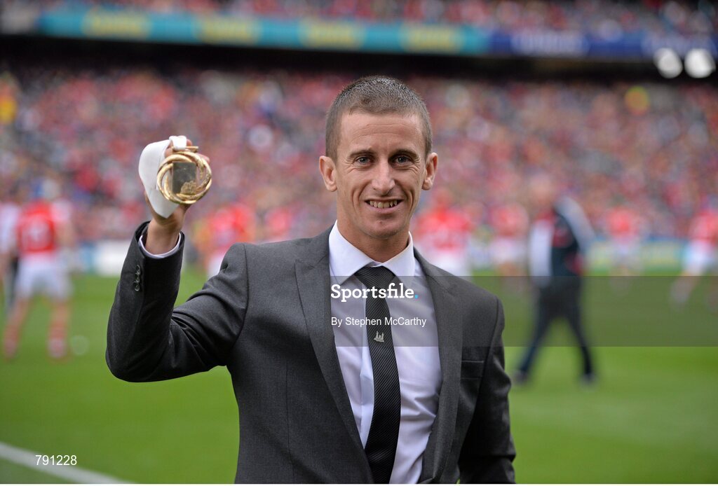 8 September 2013; Men's 50km walk world champion Robert Heffernan is introducted to the crowd. GAA Hurling All-Ireland Senior Championship Final, Cork v Clare, Croke Park, Dublin. Picture credit: Stephen McCarthy / SPORTSFILE