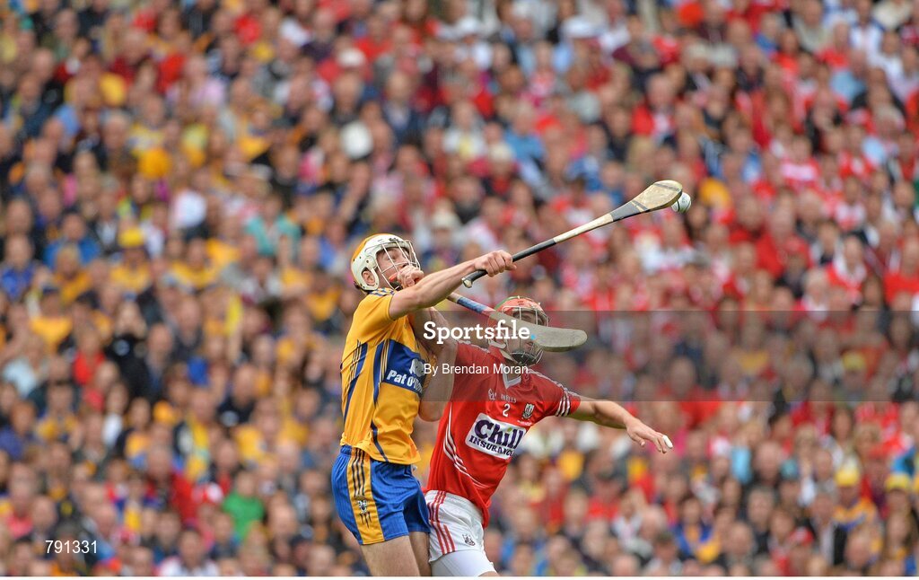 8 September 2013; Conor McGrath, Clare, in action against Stephen McDonnell, Cork. GAA Hurling All-Ireland Senior Championship Final, Cork v Clare, Croke Park, Dublin. Picture credit: Brendan Moran / SPORTSFILE