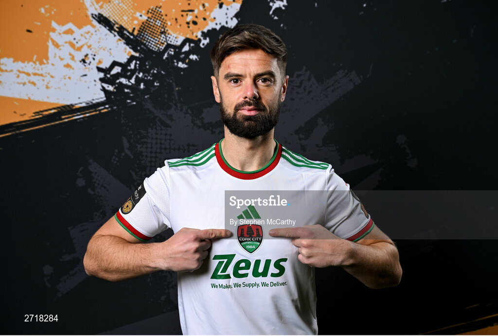29 January 2024; Greg Bolger poses for a portrait during a Cork City FC squad portraits session at Bishopstown Stadium in Cork. Photo by Stephen McCarthy/Sportsfile