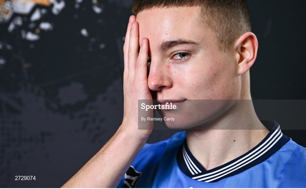 9 February 2024; Sam Norval poses for a portrait during a UCD FC squad portraits session at UCD Bowl in Dublin. Photo by Ramsey Cardy/Sportsfile