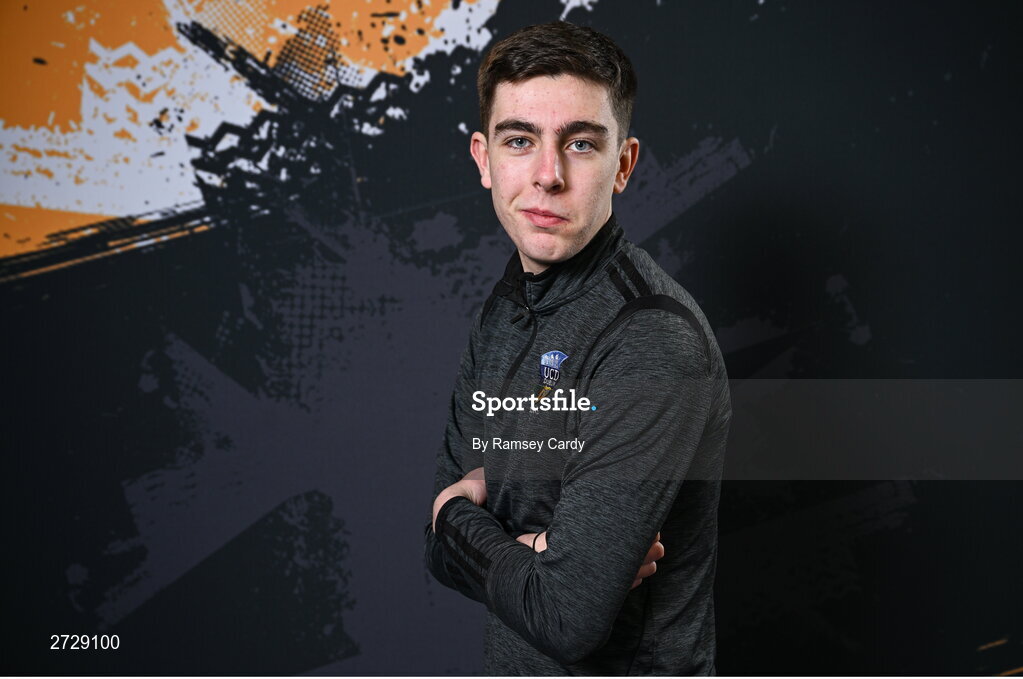 9 February 2024; Andy Myler Jnr poses for a portrait during a UCD FC squad portraits session at UCD Bowl in Dublin. Photo by Ramsey Cardy/Sportsfile