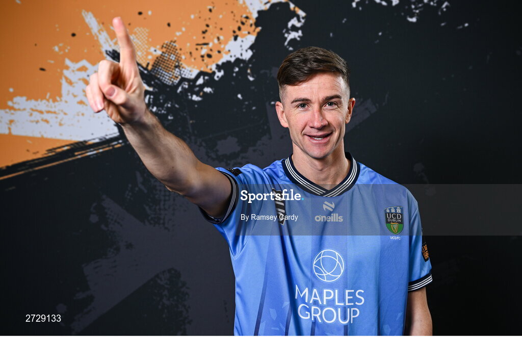 9 February 2024; Ronan Finn poses for a portrait during a UCD FC squad portraits session at UCD Bowl in Dublin. Photo by Ramsey Cardy/Sportsfile