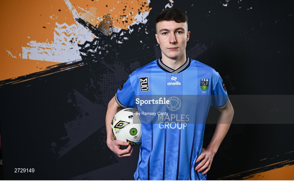 9 February 2024; Jake Doyle poses for a portrait during a UCD FC squad portraits session at UCD Bowl in Dublin. Photo by Ramsey Cardy/Sportsfile
