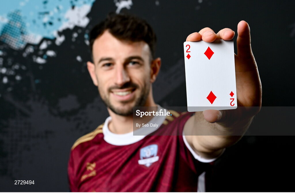 9 February 2024; Conor O’Keeffe during a Galway United FC squad portraits session at The Galmont Hotel in Galway. Photo by Seb Daly/Sportsfile