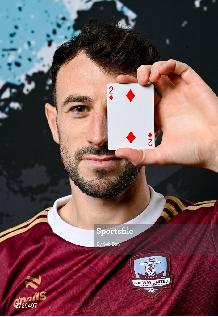 9 February 2024; Conor O’Keeffe during a Galway United FC squad portraits session at The Galmont Hotel in Galway. Photo by Seb Daly/Sportsfile