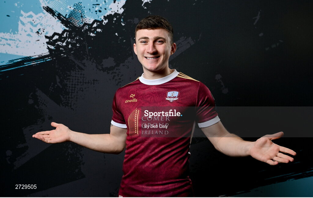 9 February 2024; Edward McCarthy during a Galway United FC squad portraits session at The Galmont Hotel in Galway. Photo by Seb Daly/Sportsfile