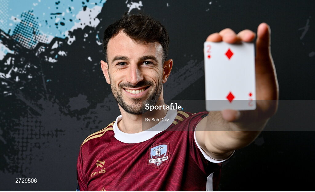 9 February 2024; Conor O’Keeffe during a Galway United FC squad portraits session at The Galmont Hotel in Galway. Photo by Seb Daly/Sportsfile