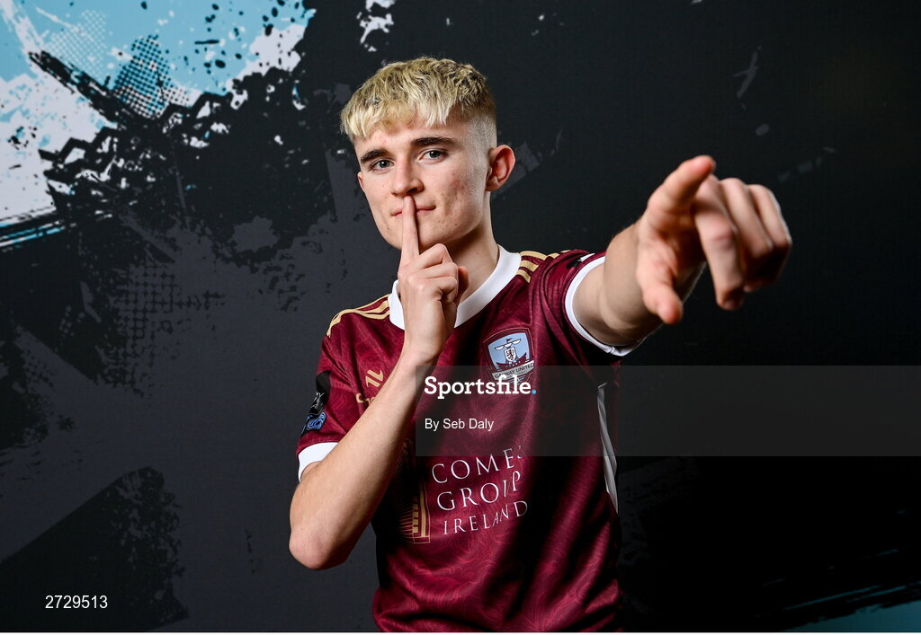 9 February 2024; Kyle Fitzgerald during a Galway United FC squad portraits session at The Galmont Hotel in Galway. Photo by Seb Daly/Sportsfile