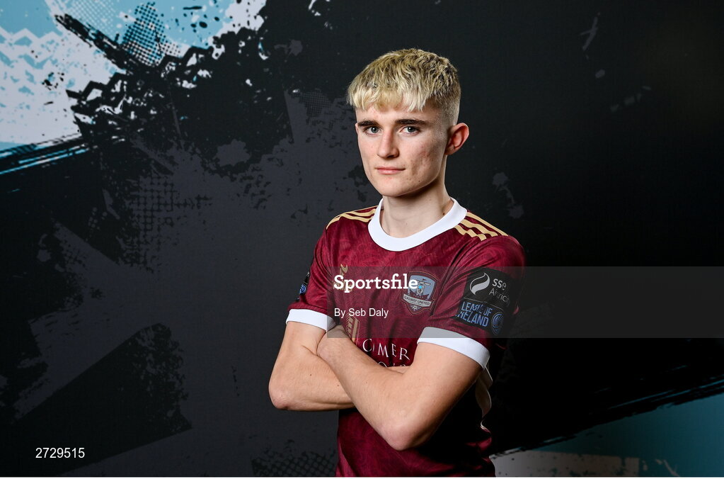 9 February 2024; Kyle Fitzgerald during a Galway United FC squad portraits session at The Galmont Hotel in Galway. Photo by Seb Daly/Sportsfile