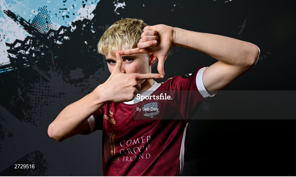 9 February 2024; Kyle Fitzgerald during a Galway United FC squad portraits session at The Galmont Hotel in Galway. Photo by Seb Daly/Sportsfile